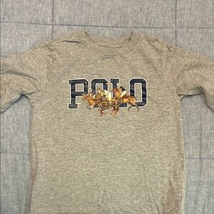 Polo by Ralph Lauren Kids Heather Gray Long Sleeve Polo Shirt